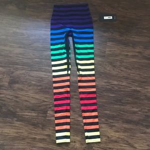 K-Deer Dana Stripe 7/8 sneaker length tights sz XS